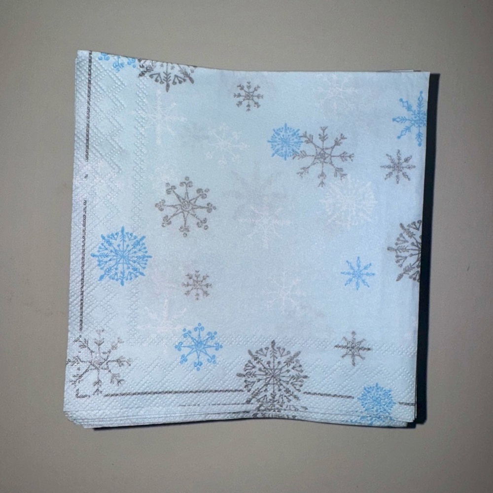 Holiday Snowflake Wonderland Themed Napkins